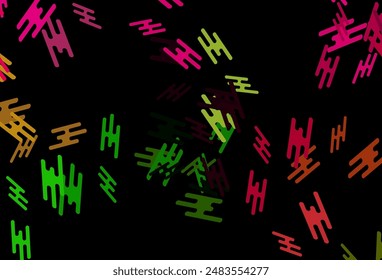 Dark Pink, Green vector background with straight lines. Decorative shining illustration with lines on abstract template. Best design for your ad, poster, banner.
