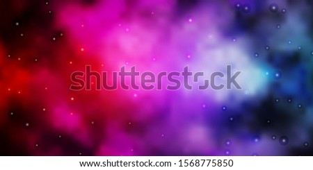 Dark Pink, Green vector background with colorful stars. Blur decorative design in simple style with stars. Best design for your ad, poster, banner.