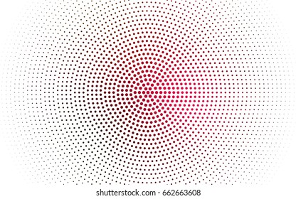 Dark Pink, Green vector banner set of circles, spheres. Donuts Background. Creative Design Templates. Technology halftone illustration.