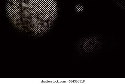 Dark Pink, Green vector banner with circles, spheres. Abstract spots. Background of Art bubbles in halftone style with colored gradient.