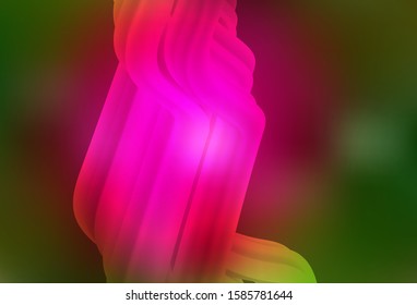 Dark Pink, Green vector blurred shine abstract background. A completely new colored illustration in blur style. New style for your business design.
