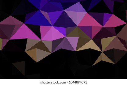 Dark Pink, Green vector blurry triangle template. Modern geometrical abstract illustration with gradient. A completely new template for your business design.