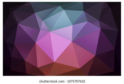 Dark Pink, Green vector blurry triangle background design. Geometric background in Origami style with gradient. 
