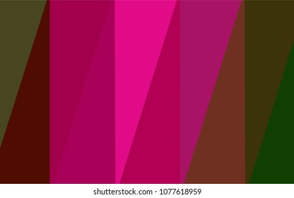 Dark Pink, Green vector blurry triangle texture. Creative illustration in halftone style with gradient. Brand-new design for your business.