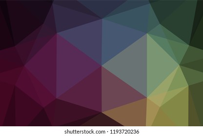 Dark Pink, Green vector blurry hexagon texture. Creative illustration in halftone style with gradient. A completely new template for your business design.