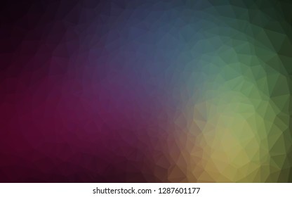 Dark Pink, Green vector blurry triangle texture. Modern geometrical abstract illustration with gradient. Textured pattern for background.