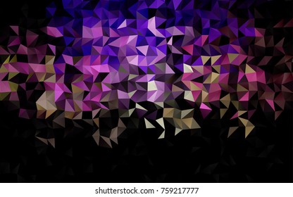Dark Pink, Green vector blurry triangle pattern. Geometric illustration in Origami style with gradient.  The template can be used as a background for cell phones.