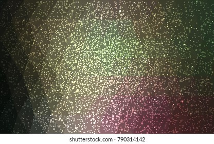 Dark Pink, Green vector christmas postcard low polygon background. Illustration consisting of triangles. Abstract triangular polygonal origami or crystal design of New Year celebration.