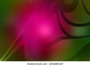 Oscuro rosa, verde vector colorido fondo de borrosidad. Ilustración abstracta moderna con gradiente. Diseño borroso para su sitio web.