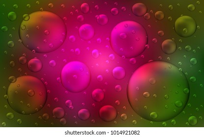 Dark Pink, Green vector cover with spots. Abstract illustration with colored bubbles in nature style. Beautiful design for your business natural advert.