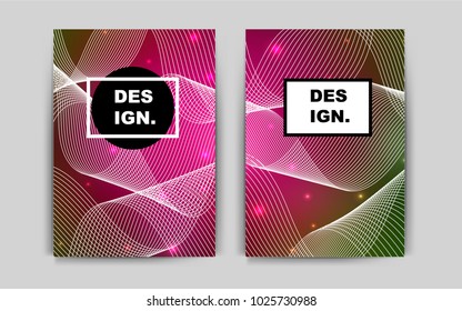 Dark Pink, Green vector cover for Envelopes. Booklet with textbox on colorful abstract background. Pattern for beautiful business cards, folders.