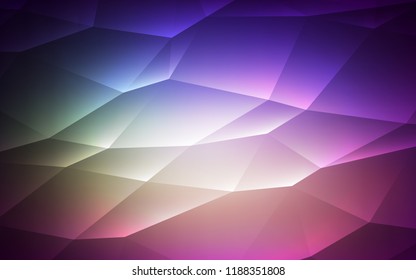 Dark Pink, Green vector cover in polygonal style. Decorative design in abstract style with triangles. Modern template for your landing page.