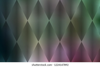 Dark Pink, Green vector cover in polygonal style. Illustration with set of colorful rectangles. The template can be used as a background.