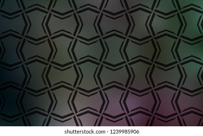 Dark Pink, Green vector cover with stright stripes. Glitter abstract illustration with colored sticks. Pattern for your busines websites.