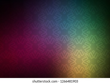 Dark Pink, Green vector cover in triangles, cubes. Abstract gradient illustration with triangles, cubes. Modern template for your landing page.