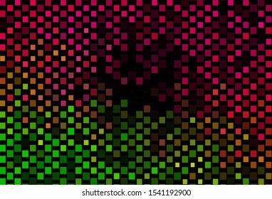 Dark Pink, Green vector cover with polygonal style. Illustration with set of colorful rectangles. Smart design for your business advert.