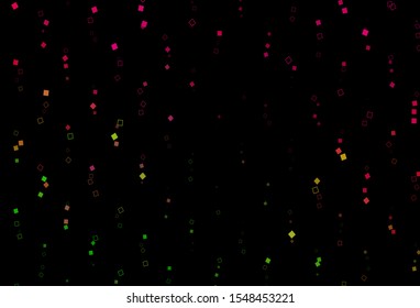 Dark Pink, Green vector cover with polygonal style. Illustration with set of colorful rectangles. Background for cell phones.