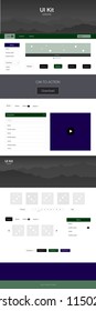 Dark Pink, Green vector design ui kit with landscape. Decorative ui kit design in abstract style with colorful rocks. Sample for your landing page of tourism.