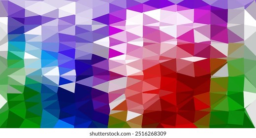Fondo de pantalla poligonal geométrico de Vector verde y rosa oscuro. Ilustración inteligente en estilo faceta con triángulos abstractos. Fondo de pantalla para sus App de Web.