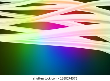 Dark Pink, Green vector glossy abstract background. A completely new colored illustration in blur style. Background for designs.