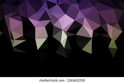 Dark Pink, Green vector hexagon mosaic texture. Creative illustration in halftone style with gradient. The completely new template can be used for your brand book.