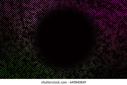 Dark Pink, Green vector illustration which consist of circles. Dotted gradient design for your business. Creative geometric background in halftone style with colored spots.