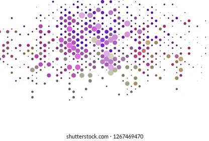 Dark Pink, Green vector layout with circle spots. Modern abstract illustration with colorful water drops. Pattern of water, rain drops.