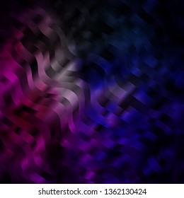 Dark Pink, Green vector layout with wry lines. Colorful abstract illustration with gradient curves. Template for cellphones.