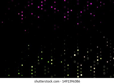 Dark Pink, Green vector layout with rectangles, squares. Illustration with set of colorful rectangles. Background for cell phones.