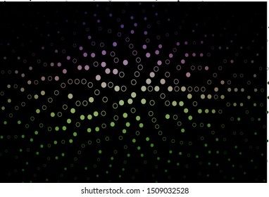 Dark Pink, Green vector layout with circle shapes. Abstract illustration with colored bubbles in nature style. Pattern for beautiful websites.
