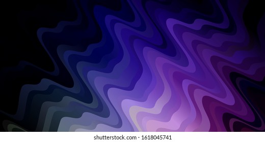 Dark Pink, Green vector layout with wry lines. Colorful illustration with curved lines. Pattern for ads, commercials.