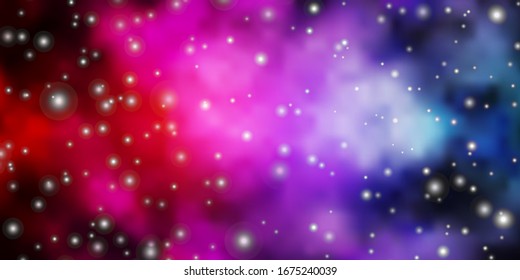 Dark Pink, Green vector layout with bright stars. Decorative illustration with stars on abstract template. Pattern for wrapping gifts.