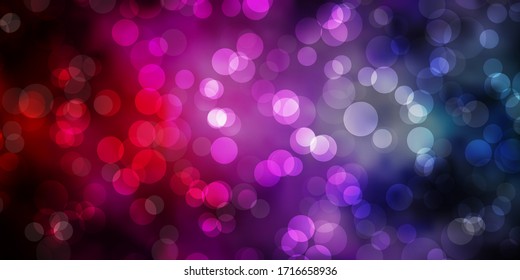 Dark Pink, Green vector layout with circle shapes. Abstract illustration with colorful spots in nature style. Pattern for booklets, leaflets.