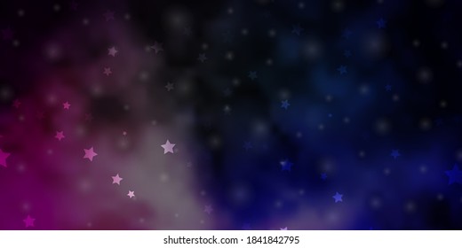 Diseño vector verde oscuro rosa con estrellas brillantes. Ilustración abstracta geométrica moderna con estrellas. Tema para teléfonos celulares.