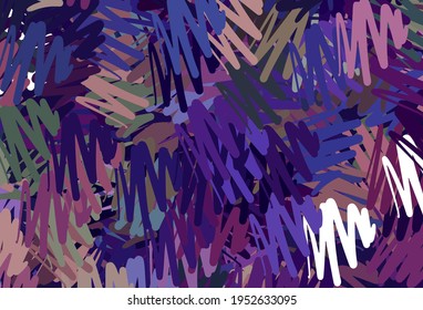 Dark Pink, Green vector layout with flat lines. Colorful shining illustration with lines on abstract template. Pattern for ads, posters, banners.