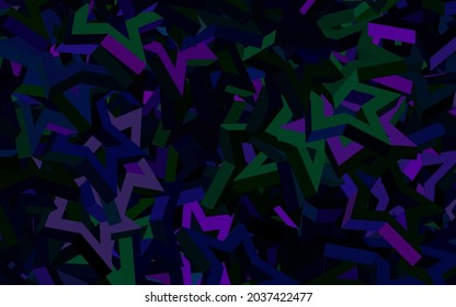Diseño vector verde oscuro rosa con estrellas brillantes. Ilustración de colores brillantes con estrellas. Patrón para sitios web de astronomía.