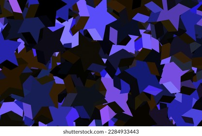 Dark Pink, Green vector layout with bright stars. Glitter abstract illustration with colored stars. Smart design for your business advert.