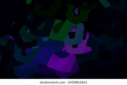 Dunkelrosa, grüne Vektorgrafik mit sechseckigen Formen. Blur Hintergrund mit bunten Sechsecken. Muster für die Textur von Bildschirmhintergründen.