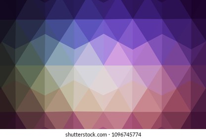 Dark Pink, Green vector low poly layout. Triangular geometric sample with gradient.  A new texture for your web site.