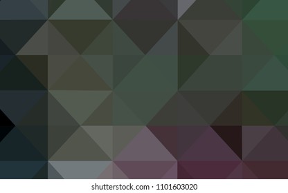 Dark Pink, Green vector low poly texture. Geometric illustration in Origami style with gradient.  Polygonal design for your web site.