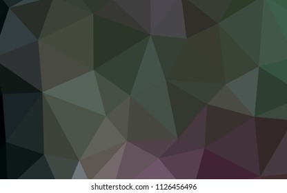 Dark Pink, Green vector low poly cover. A completely new color illustration in a polygonal style. New template for your brand book.