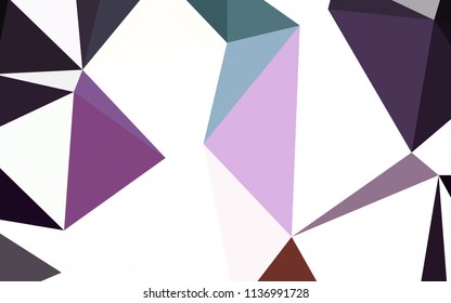 Dark Pink, Green vector low poly layout. Modern abstract illustration with triangles. Best triangular design for your business.