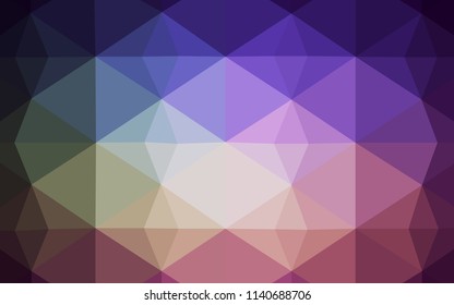 Dark Pink, Green vector low poly layout. A completely new color illustration in a polygonal style. A completely new design for your leaflet.
