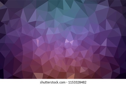 Dark Pink, Green vector low poly texture. Elegant bright polygonal illustration with gradient. New template for your brand book.