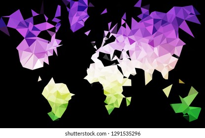 Dark Pink, Green vector low poly texture. Modern geometrical abstract illustration with gradient. Template for your brand book.