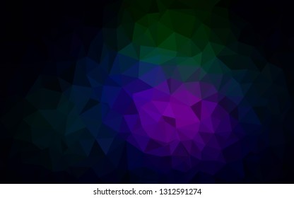 Dark Pink, Green vector low poly layout. Creative geometric illustration in Origami style with gradient. Brand new design for your business.