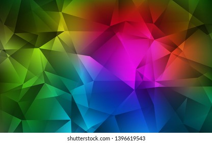 Dark Pink, Green vector low poly background. Colorful abstract illustration with triangles. Brand new style for your business design.