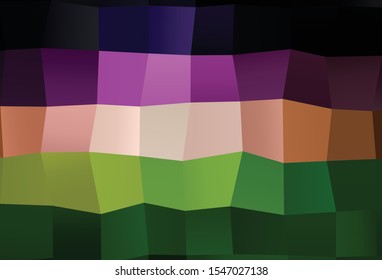 Dark Pink, Green vector low poly cover. A sample with polygonal shapes. Textured pattern for background.