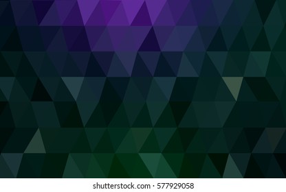 Dark Pink, Green vector Low poly crystal background. Polygon design pattern. Low poly illustration, low polygon background.