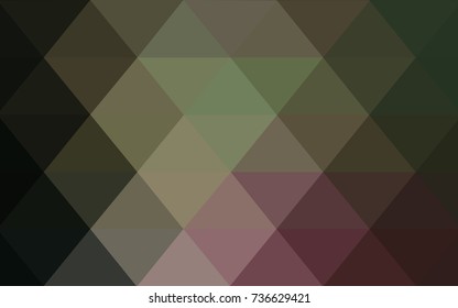 Dark Pink, Green vector Low poly crystal background. Polygon design pattern. Low poly illustration, low polygon background.